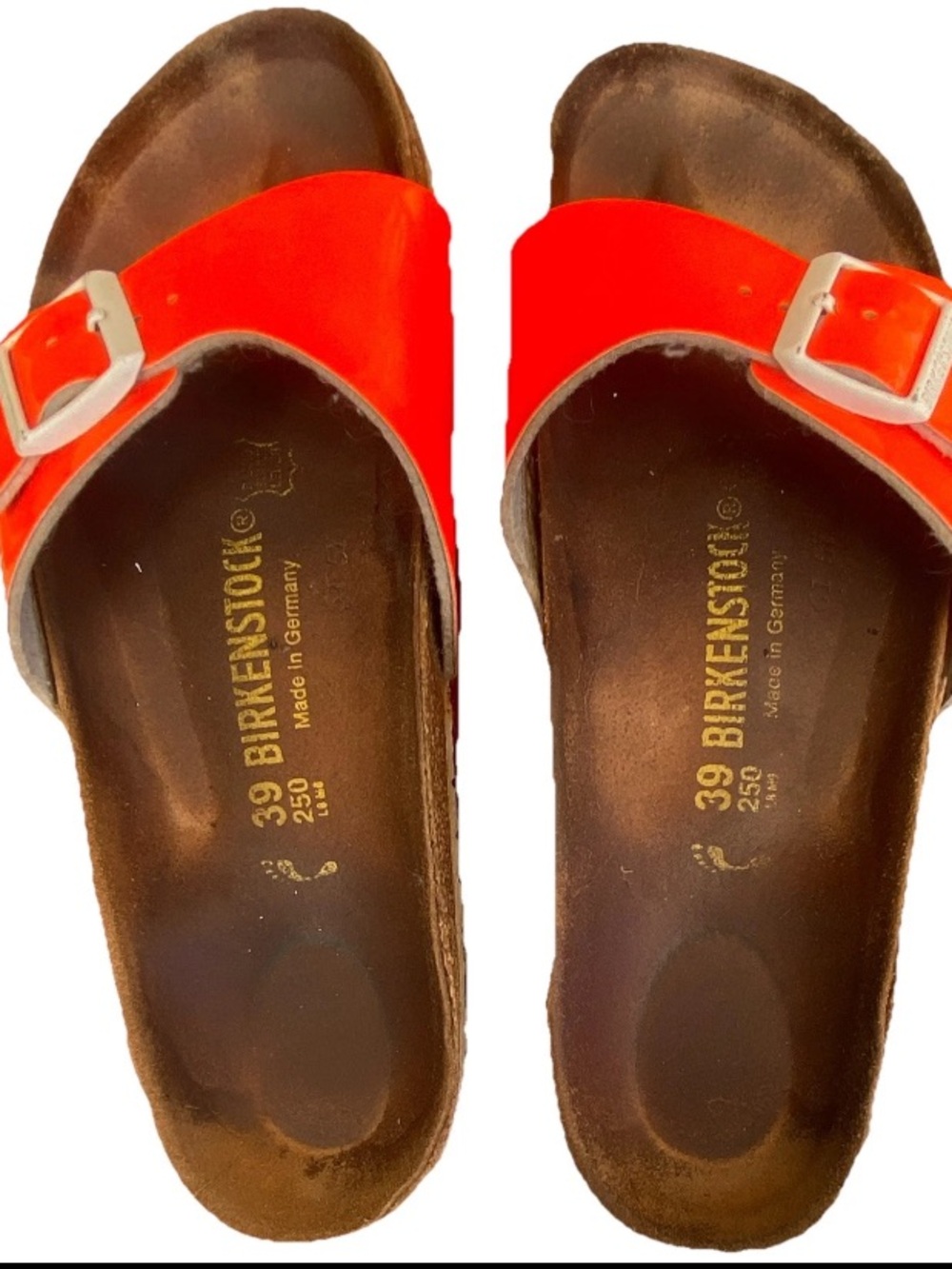 Birkenstock Madrid Slide Sandals Tangerine Orange eu 39